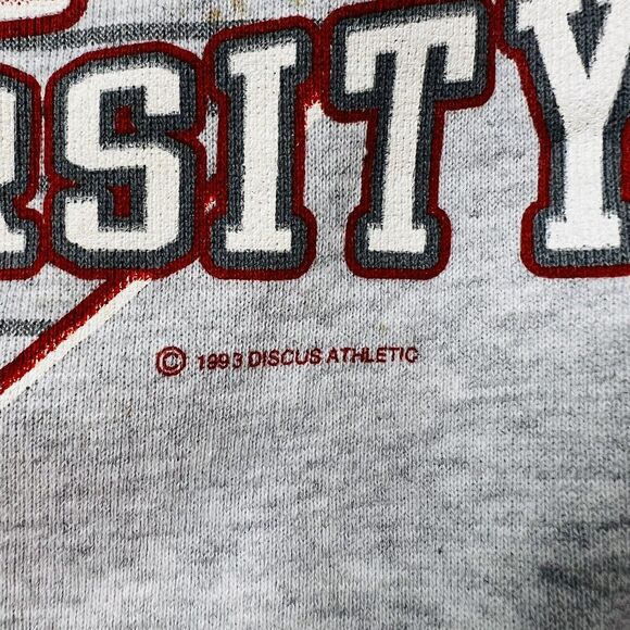Vintage Ohio State Buckeyes Discus Athletic 90s Crewneck Muscle Sweatshirt 2XL - Picture 3 of 10
